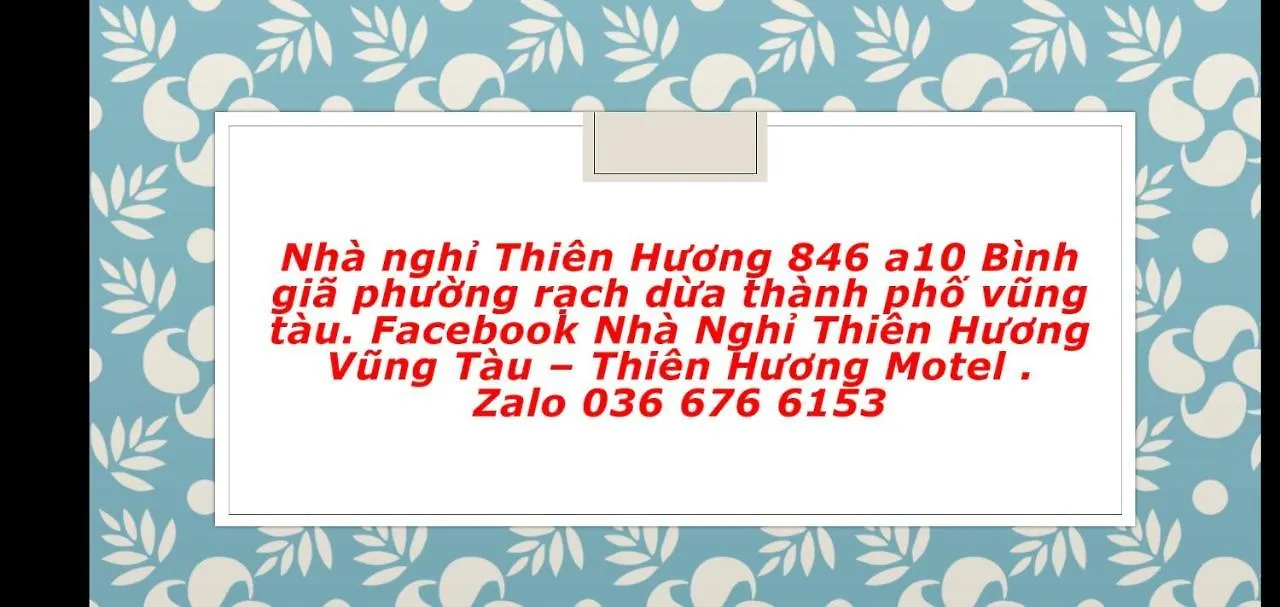 Nha Nghi Thien Huong Hotel Vung Tau